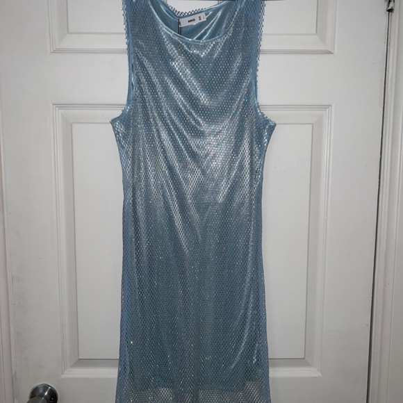 Mango crystal rhinestone mini dress party y2k - Picture 3 of 3